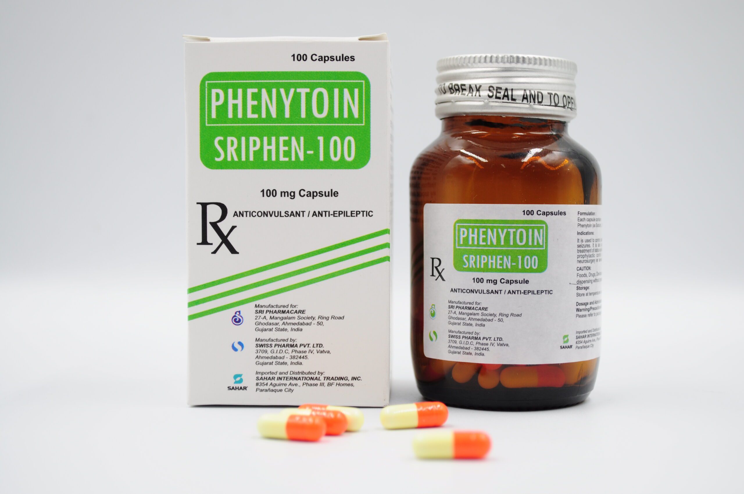 PHENYTOIN (SRIPHEN-100) 100 mg Capsule