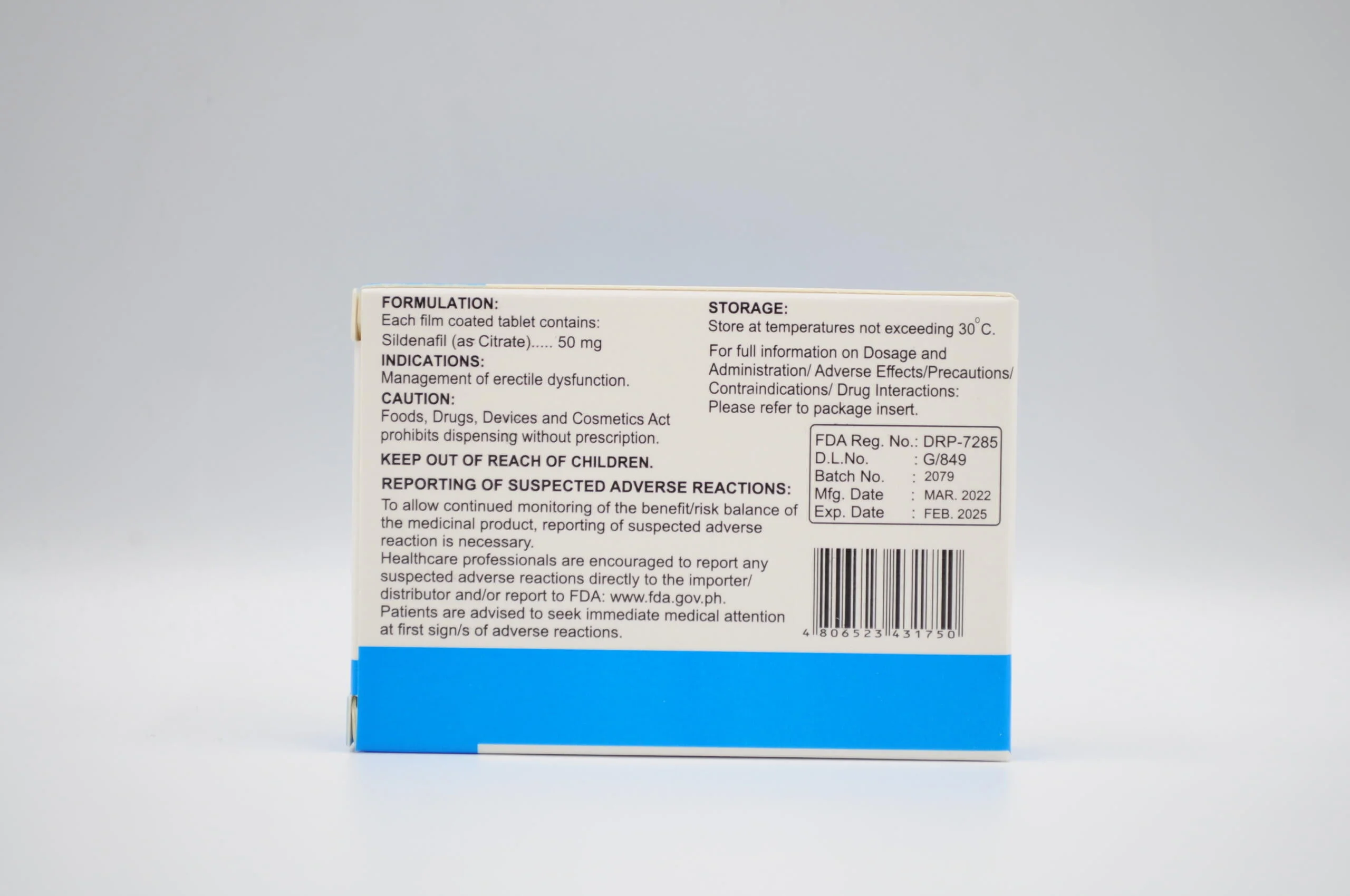 Sildenafil (as Citrate) KADAGRA – 50 MG | Sahar Pharma