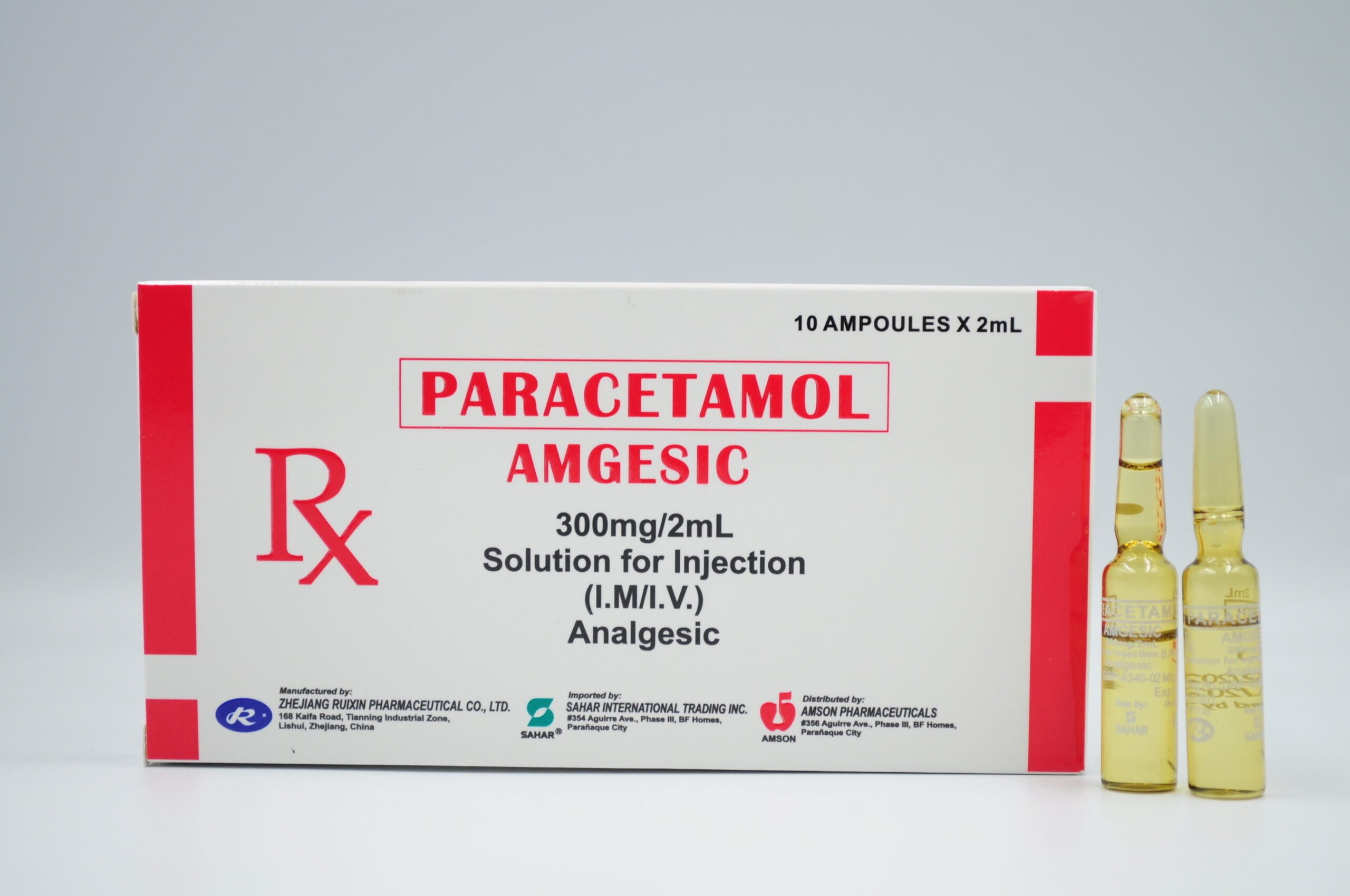 GMP Certified Paracetamol Injection 300mg/2ml, 47% OFF