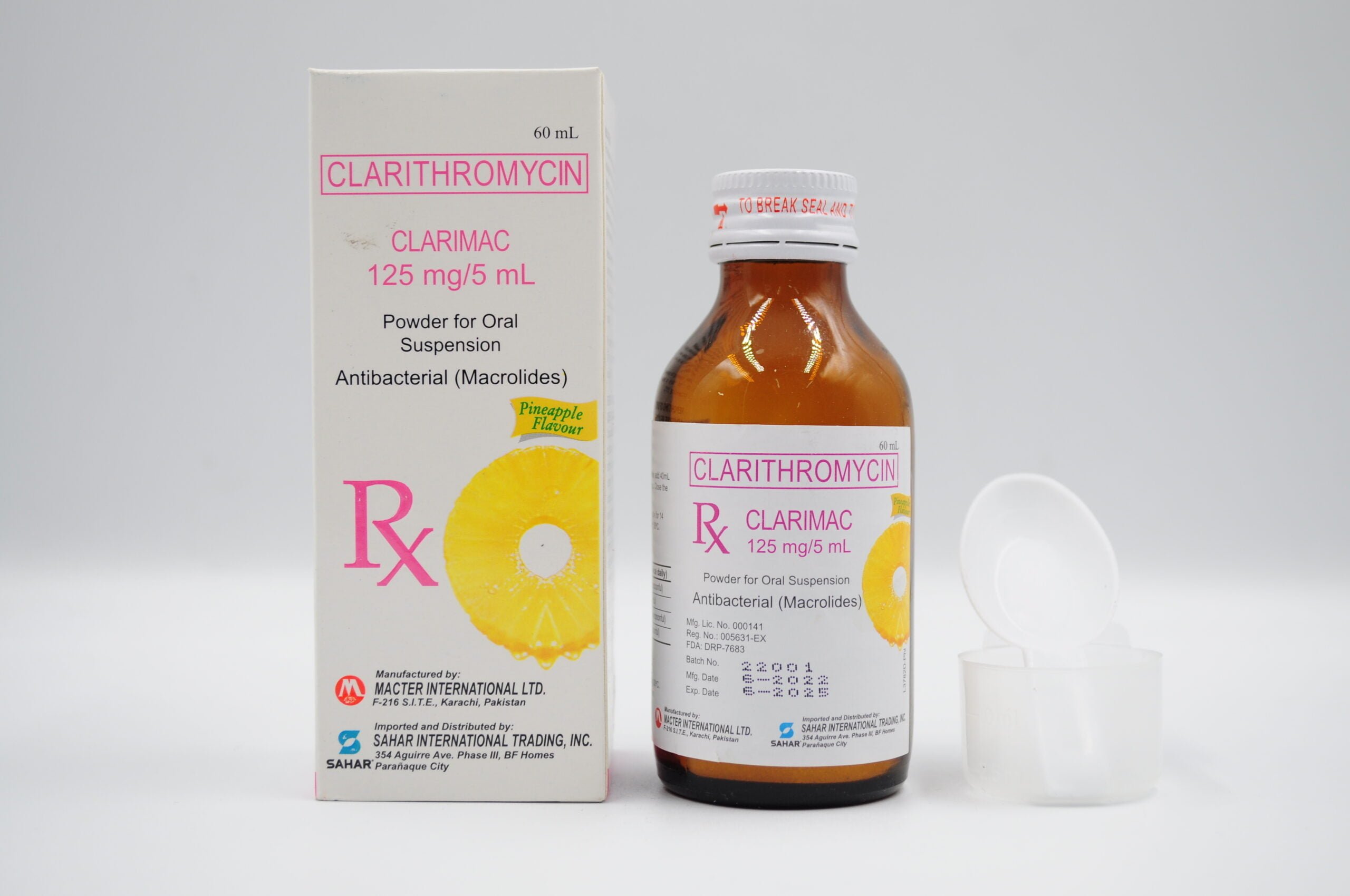 Clarithromycin (Clarimac) 125 mg/5 mL