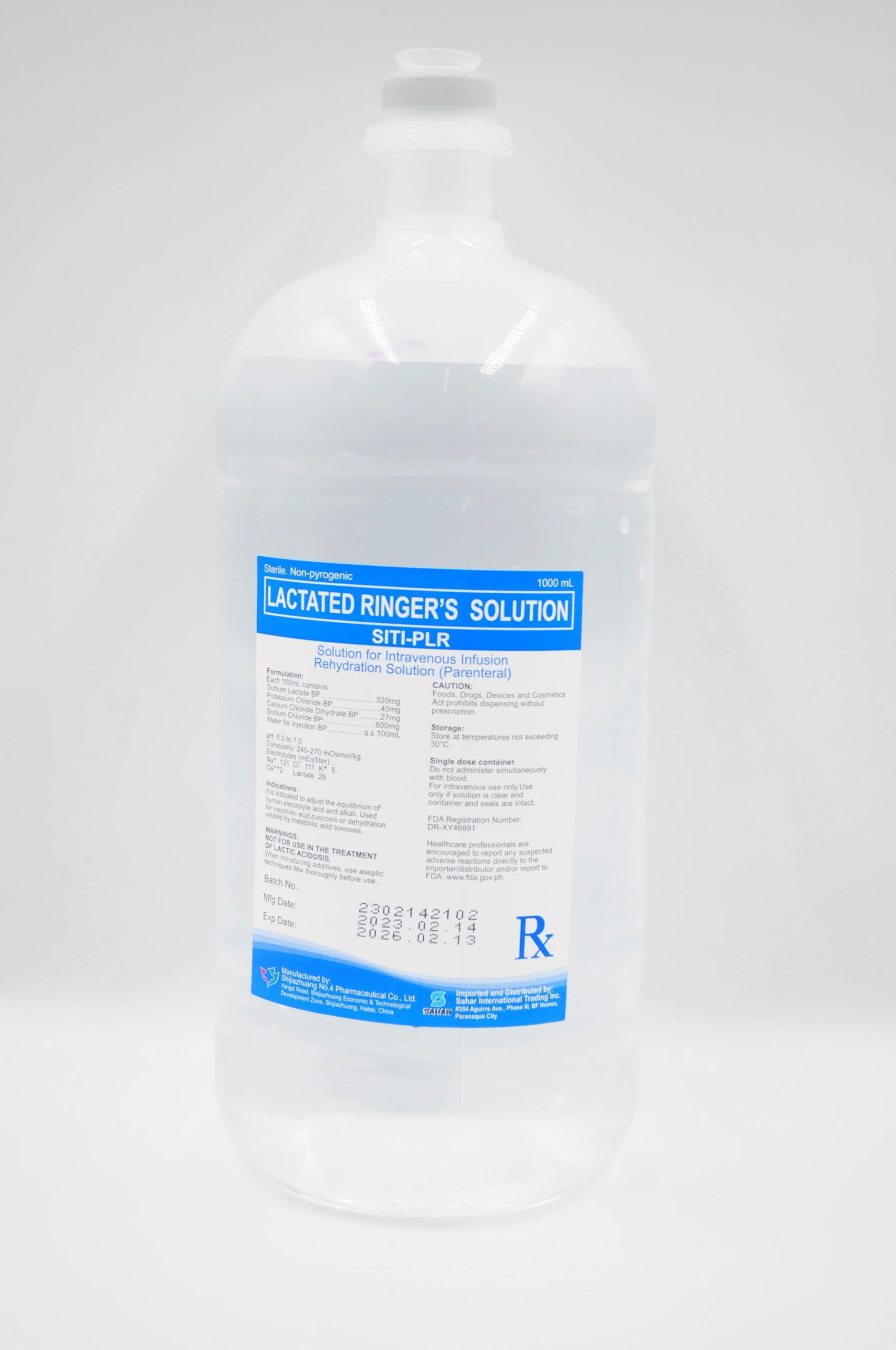 SITI-PLR Lactated Ringer's Solution 1 Liter - Phase III, 354 Aguirre Ave, Parañaque, 1700 Metro Manila